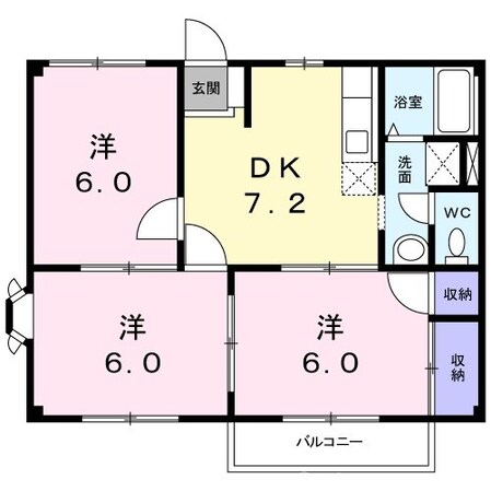 トラッド木田谷Ⅱの物件間取画像